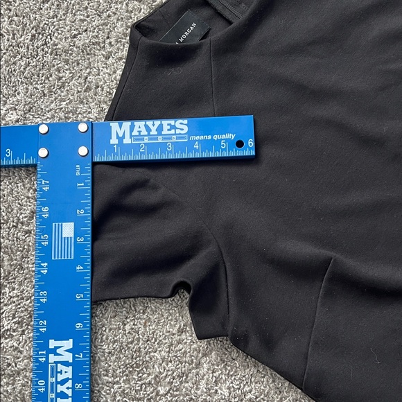 Donna Morgan Black Short Sleeve Midi Cocktail Dress Back Zip - Size 10 - Picture 10 of 10